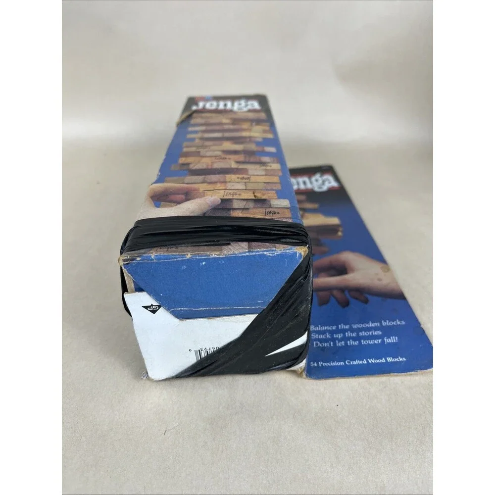 Vintage 1986 Jenga Block Game‎ In Original Box Milton Bradley Missing 1 Block